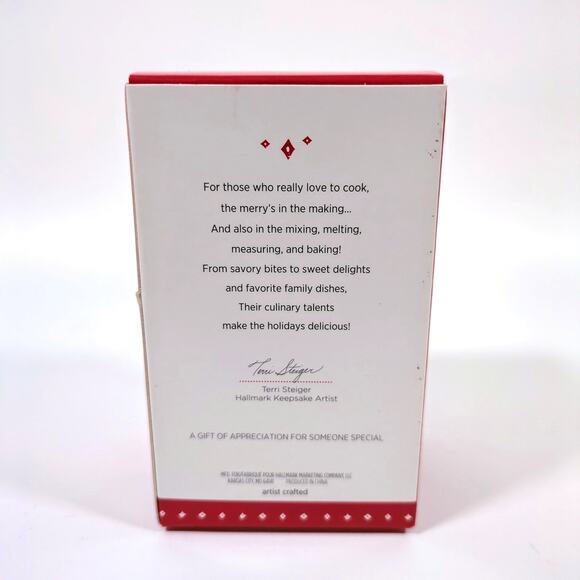 Hallmark Keepsake Ornament 2015 Merry in the Making Snowman Baking Baker Apron - Picture 5 of 6